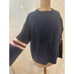 Aeropostale Sweater Men's XL Blue Knit Striped Vintage 90s Beach City Casual